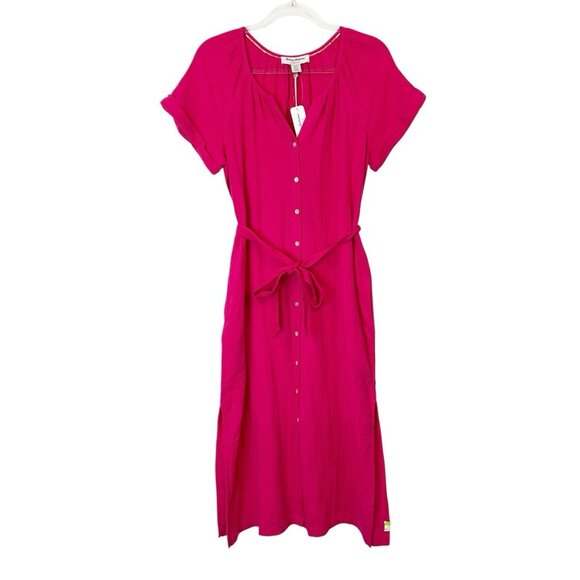 NEW Tommy Bahama Isle Midi Dress Women’s Size Small Pink Tie Waist - Picture 1 of 11